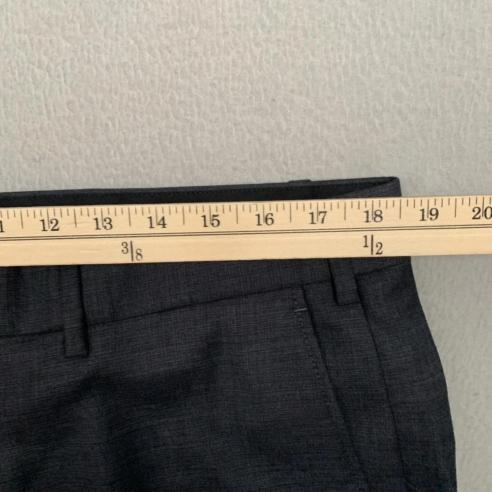 Brooks Brothers 1818 Madison Gray Trousers Wool Dress‎ Pants 37x28 Made In Italy